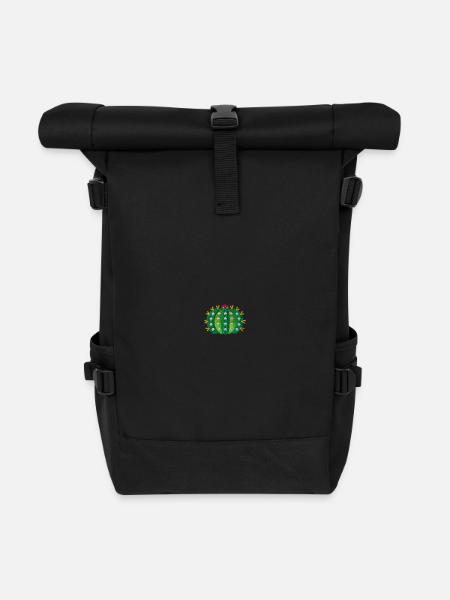 Kaktus 2 - Rolltop Rucksack - Schwarz