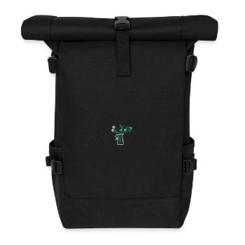 Flower vase - Rolltop Rucksack - Schwarz - Vorne