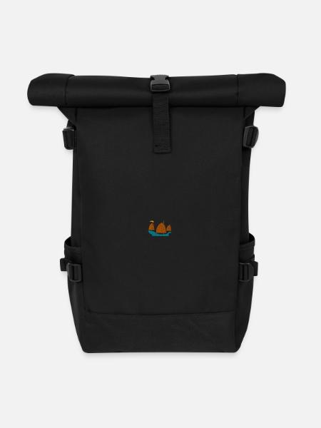 Sailing ship - Roll Top Backpack - black
