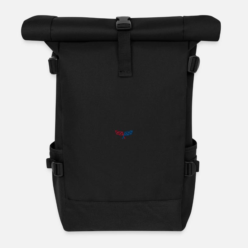 Starting flag - Roll Top Backpack - black