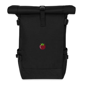 Tomate brodée - Sac à dos roll top - noir - Devant