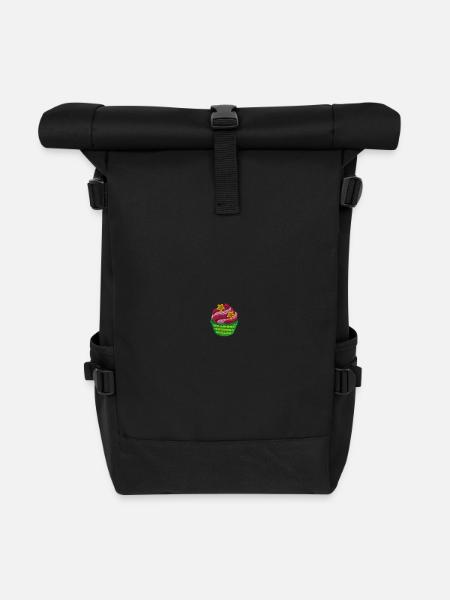 Cupcake - Roll Top Backpack - black