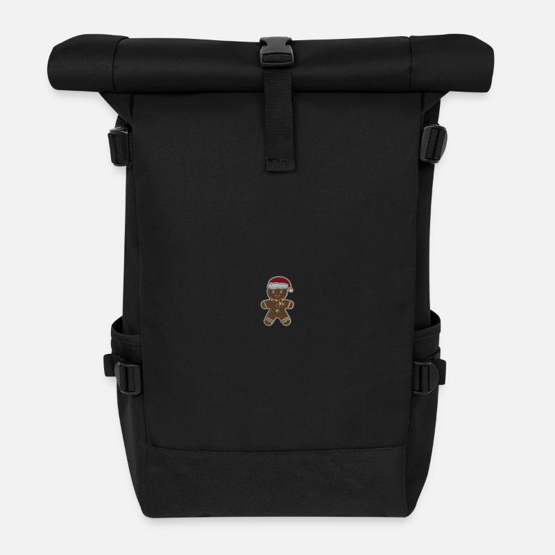 Xmas gingerbread - Rolltop Rucksack - Schwarz
