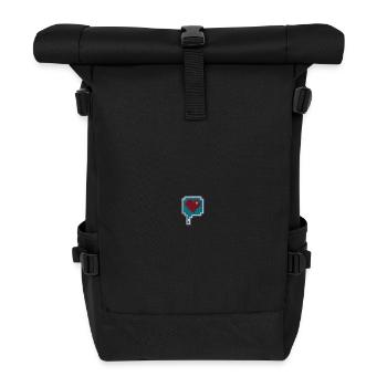 Pixel Heart - Roll Top Backpack - black - Front
