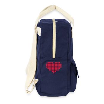 Heart Pixel - Sac à dos rétro - marine - Droite
