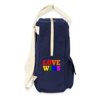 Love wins - Retro Rucksack - Navy - Rechts