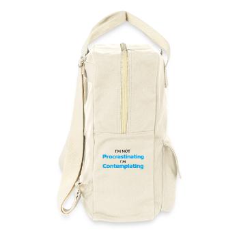 À la rigueur, en procrastinon, en contemplant - Sac à dos rétro - blanc naturel - Droite
