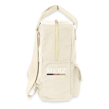 Merz für Deutschland 2025 - Retro Rucksack - Naturweiß - Rechts