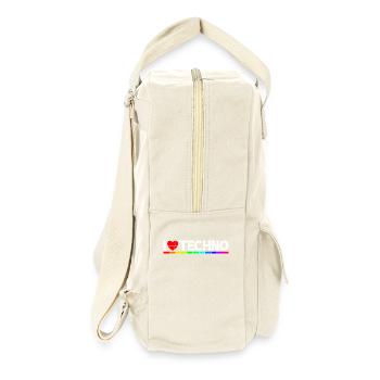 I love Techno - Sac à dos rétro - blanc naturel - Droite
