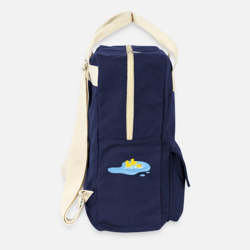 Ducks in a pond - Retro Backpack - navy