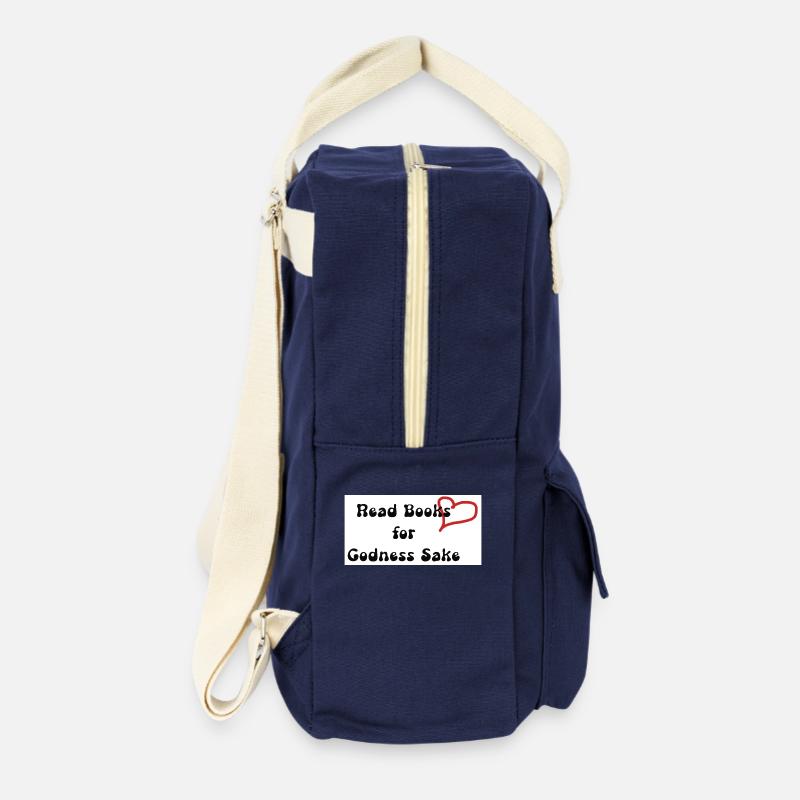 Read Books sticker - Retro Backpack - navy