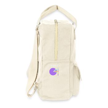 Vegan Statistik - Retro Rucksack - Naturweiß - Rechts