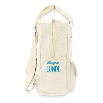 Allergique au Lundi - Sac à dos rétro - blanc naturel - Droite