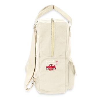 Bridesmaid Car Bride Floral - Retro Backpack - natural - Right