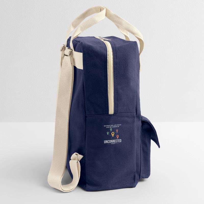 GIS Unconnected Points Map Data Analysis Retro Backpack
