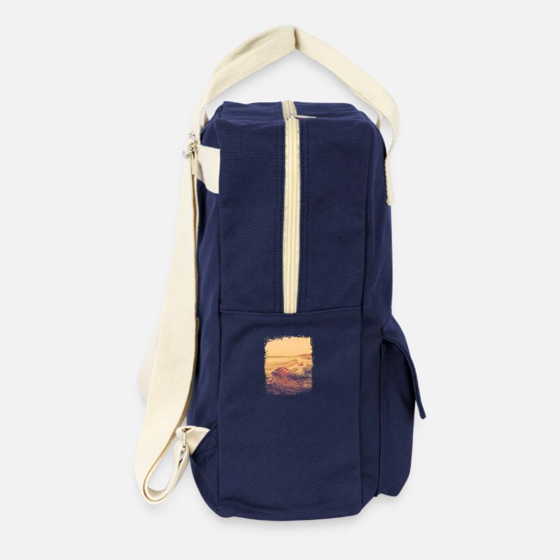 Flat wave in the sunshine - Retro Backpack - navy
