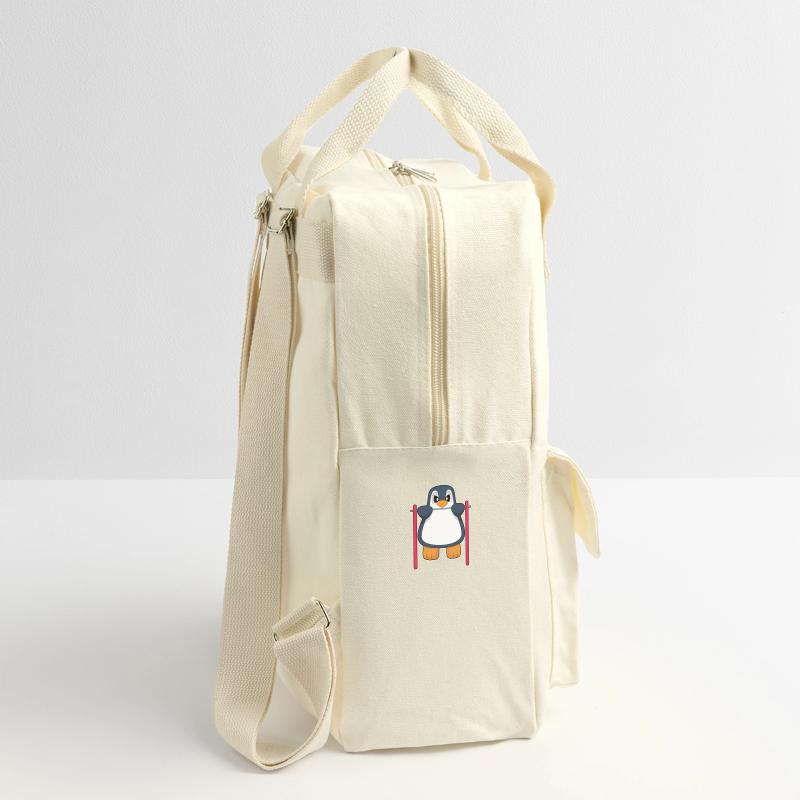 Penguin Bodybuilder Pull-ups Retro Backpack