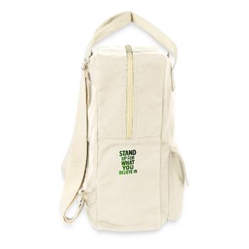STEH EIN FÜR DAS, WORAN DU GLAUBST - Retro Rucksack - Naturweiß - Rechts