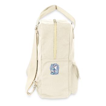 Kawaii phoque buvant du lait de myrtille animal mignon - Sac à dos rétro - blanc naturel - Droite