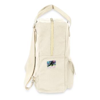 LASER STÜRZE DICH IN DIE SCHLACHT - Retro Rucksack - Naturweiß - Rechts