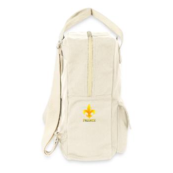 Fleur de Lys, französisch Symbol - Retro Rucksack - Naturweiß - Rechts