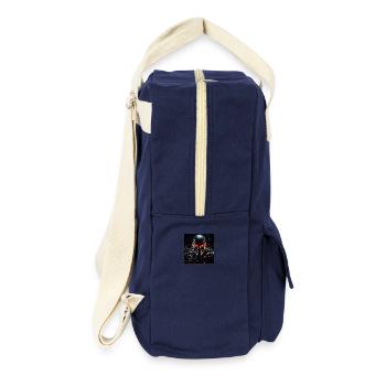Cyborg mit roten Augen und Krallen - Retro Rucksack - Navy - Rechts