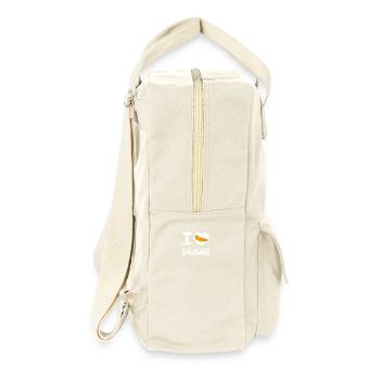 Bratwurst - Retro Rucksack - Naturweiß - Rechts