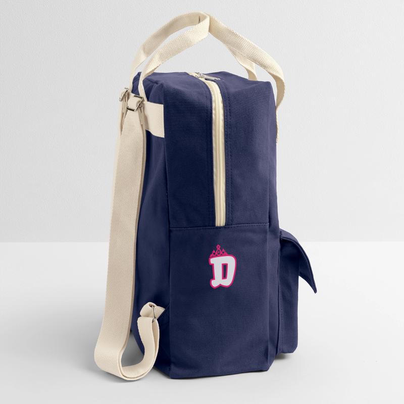 Monogrammierte Kleinkind Mädchen Krone Retro Rucksack
