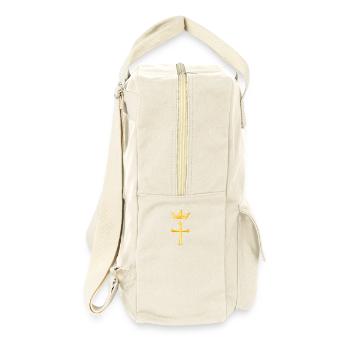 Croix + Couronne - Sac à dos rétro - blanc naturel - Droite