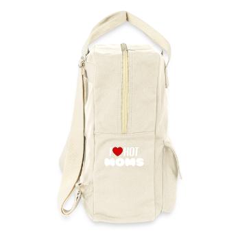 I love hot moms - Retro Rucksack - Naturweiß - Rechts