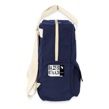 Plaque de sensibilisation Routière - Sac à dos rétro - marine - Droite
