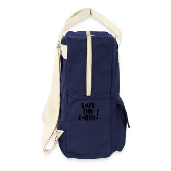 Save the earth - - Retro Backpack - navy - Right