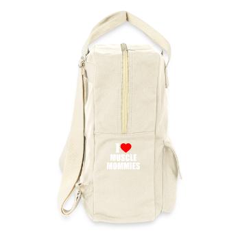 I love muscle mommies - Retro Rucksack - Naturweiß - Rechts