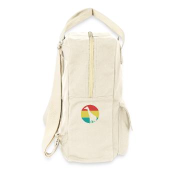 Giraffe in a colored circle - Retro Backpack - natural - Right