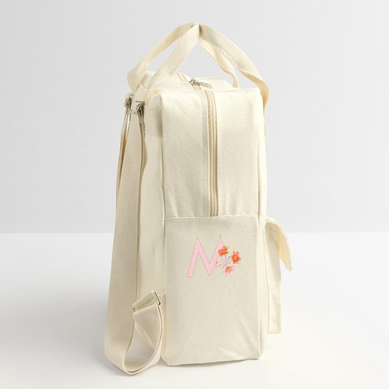 M mit Blumen Retro Rucksack