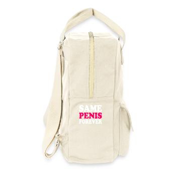Same penis forever - Retro Rucksack - Naturweiß - Rechts