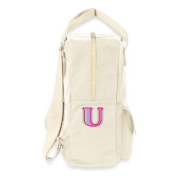 Multicolored letter u - Retro Backpack - natural - Right