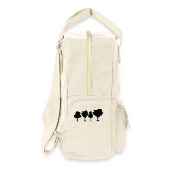 Trees - Retro Rucksack - Naturweiß - Rechts