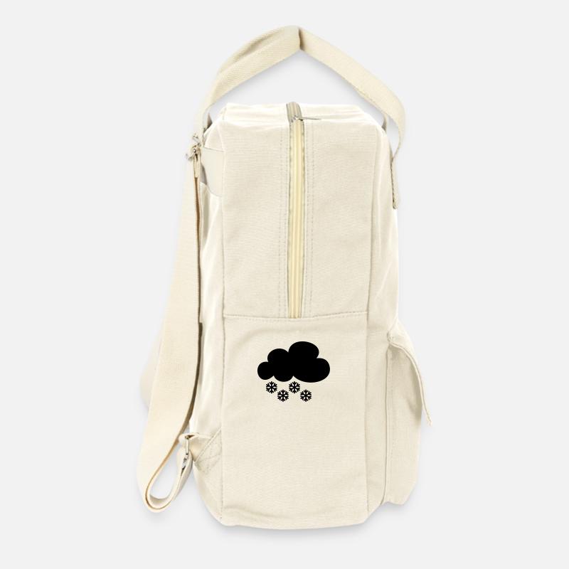 Schneewolke - Retro Rucksack - Naturweiß