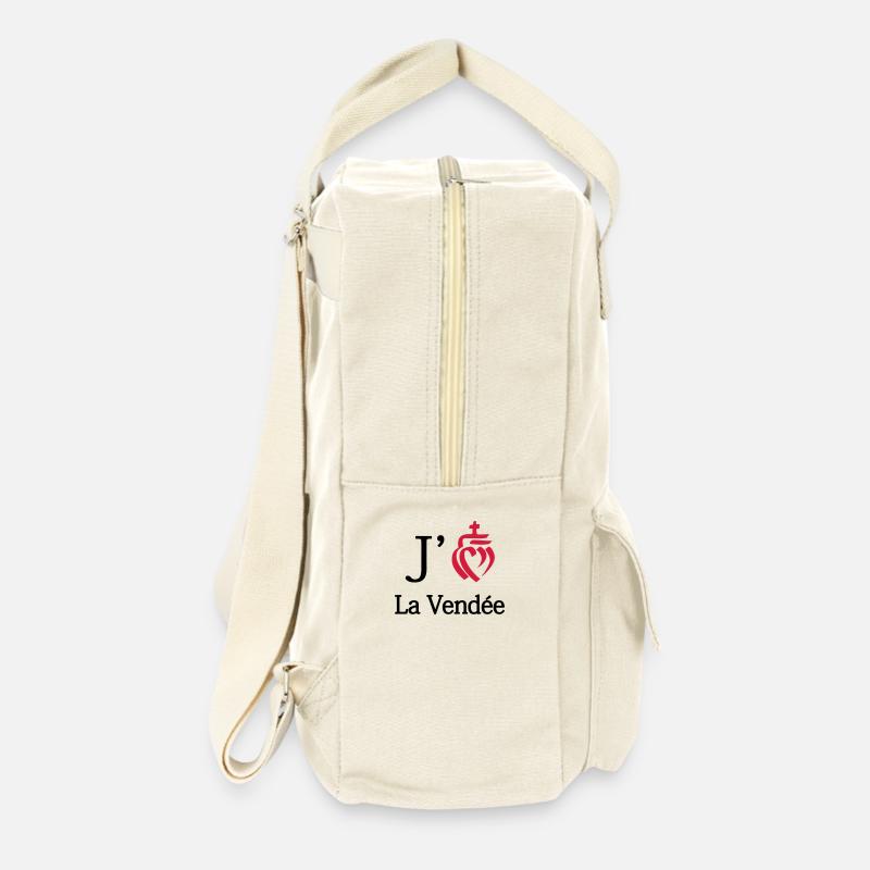 Ich mag die Vendée - Retro Rucksack - Naturweiß
