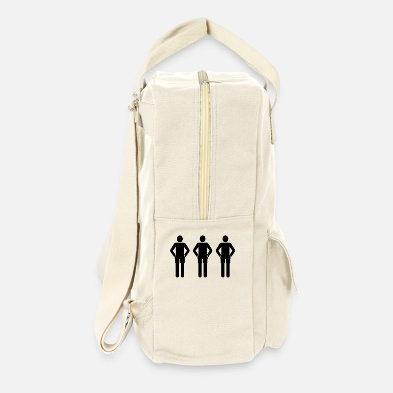 3schwarz - Retro Rucksack - Naturweiß