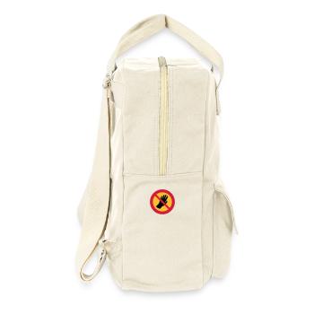 Bitte fass mich nicht an - Autismus - Asperger - Retro Rucksack - Naturweiß - Rechts