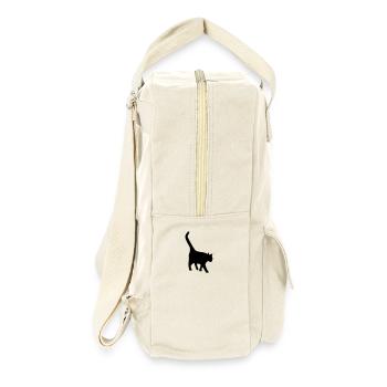 black cat - Retro Backpack - natural - Right