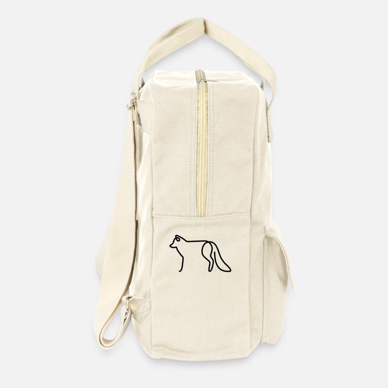 Fuchs - Retro Rucksack - Naturweiß