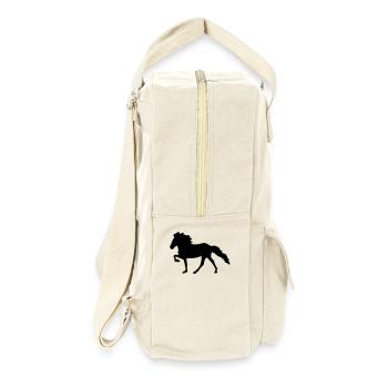 Isländer Tölt - Retro Rucksack - Naturweiß - Rechts