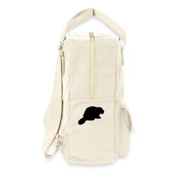 biber_silhouette_t1 - Sac à dos rétro - blanc naturel - Droite