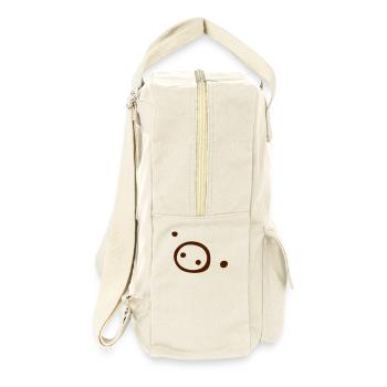 pigface - Retro Rucksack - Naturweiß - Rechts