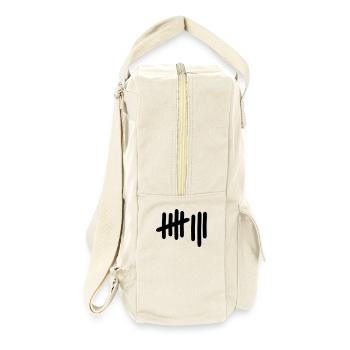 8 - Nummer - Retro Rucksack - Naturweiß - Rechts