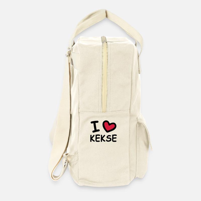 I Love Kekse - Retro Rucksack - Naturweiß