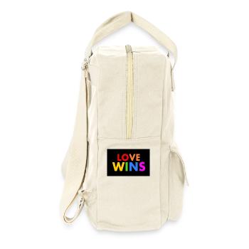 Love wins - Retro Rucksack - Naturweiß - Rechts